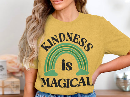 Kindness Is Magical Rainbow Graphic T-Shirt