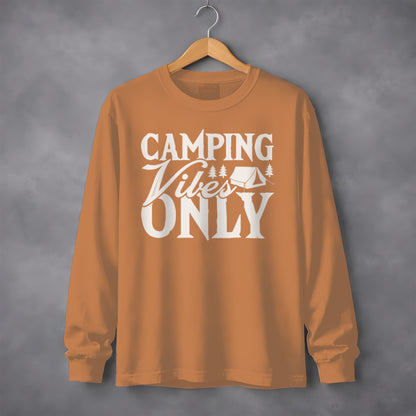 Camping Vibes Only Graphic Long Sleeve Shirt