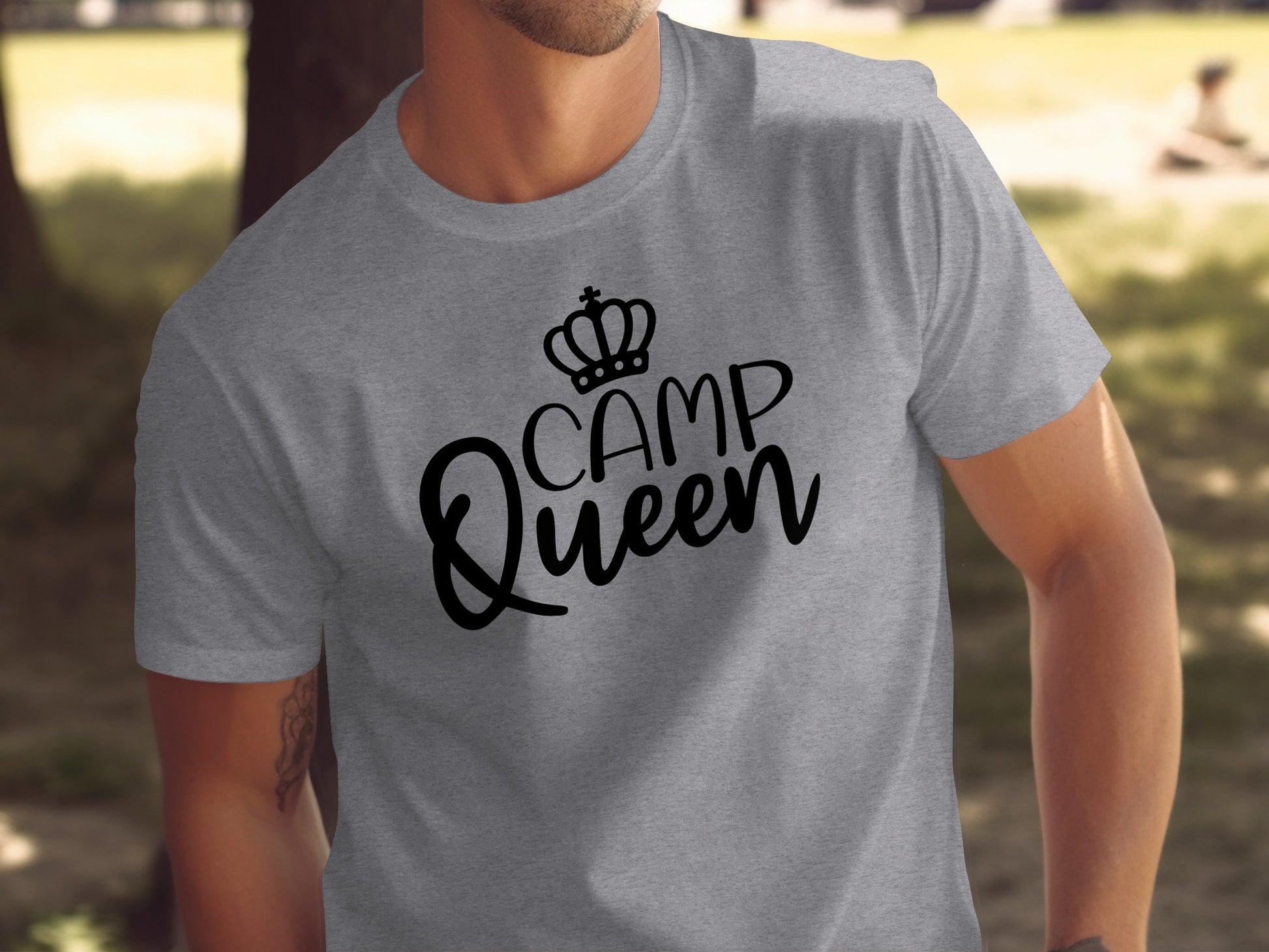 Camp Queen With Crown Graphic Camping Trip Fun T-Shirt T-Shirt - Outdoor & Adventure Collection - Mile Marker 16 Gear by Cloud 16 Clothing Co.