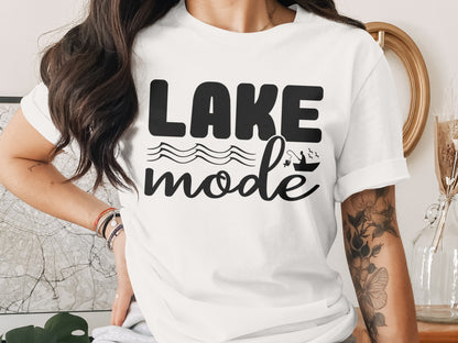 Lake Mode With Fishing Design Graphic Great Outdoors T-Shirt T-Shirt - Outdoor & Adventure Collection - Mile Marker 16 Gear by Cloud 16 Clothing Co.
