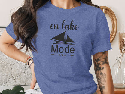 On Lake Mode Boat Vacation Summer Holiday Trip T-Shirt T-Shirt - Outdoor & Adventure Collection - Mile Marker 16 Gear by Cloud 16 Clothing Co.