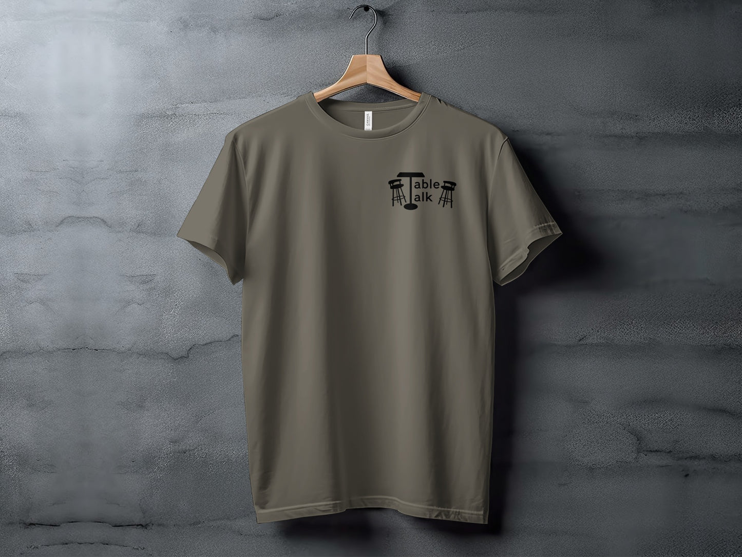 Table Talk Logo Design Casual T-Shirt for Sale