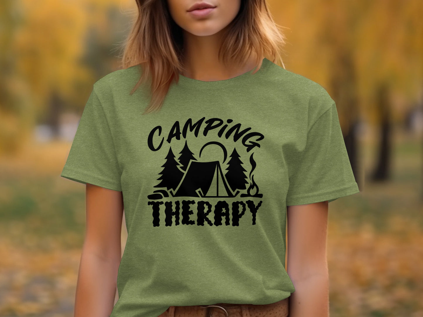 Camping Therapy Nature Adventure Outdoor Camping T-Shirt T-Shirt - Outdoor & Adventure Collection - Mile Marker 16 Gear by Cloud 16 Clothing Co.