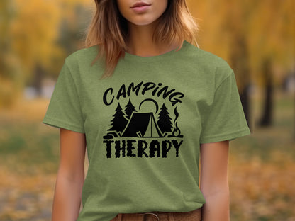 Camping Therapy Nature Adventure Outdoor Camping T-Shirt T-Shirt - Outdoor & Adventure Collection - Mile Marker 16 Gear by Cloud 16 Clothing Co.