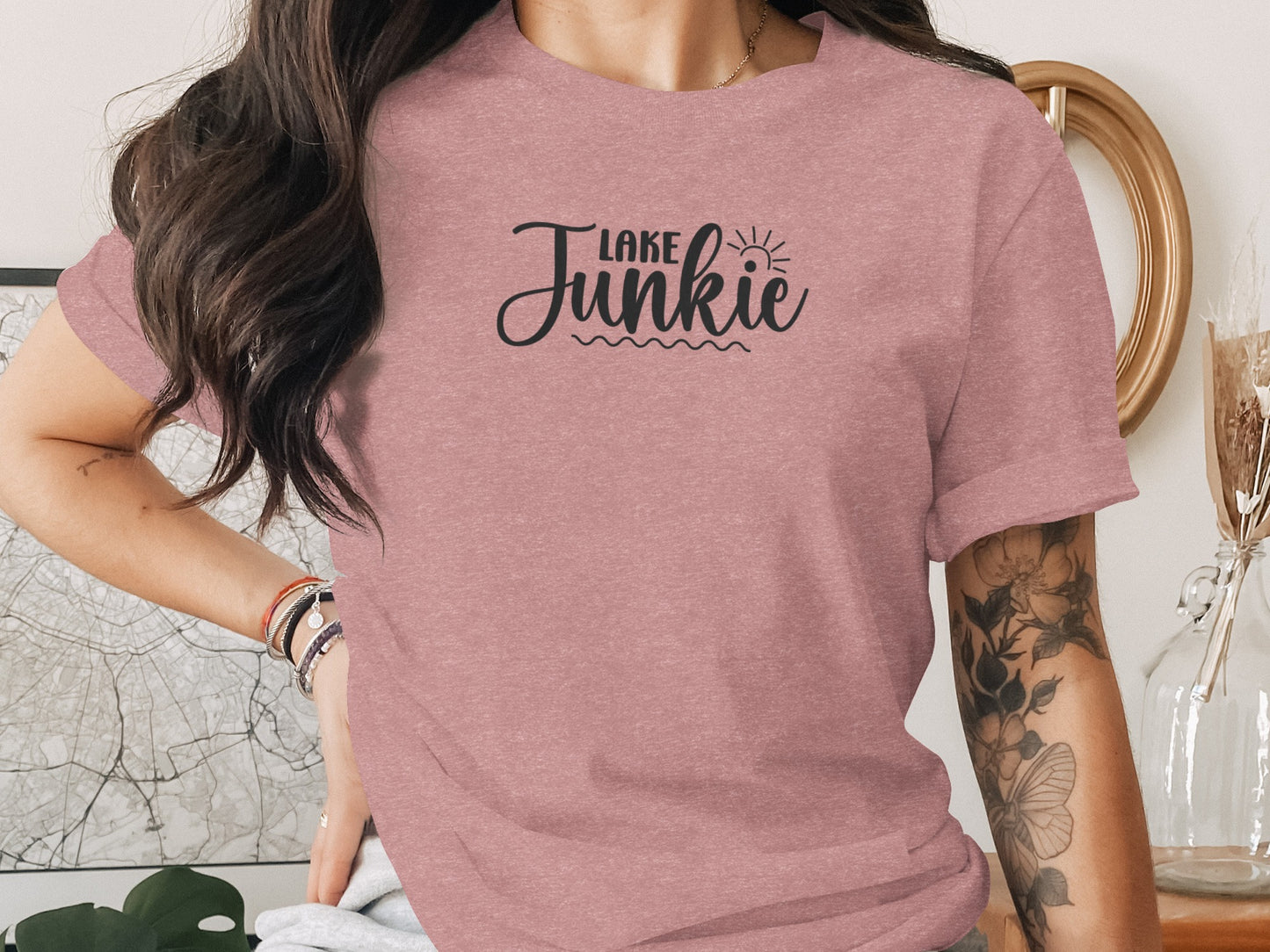 Lake Junkie Graphic for Lovers of Water Activities T-Shirt T-Shirt - Outdoor & Adventure Collection - Mile Marker 16 Gear by Cloud 16 Clothing Co.