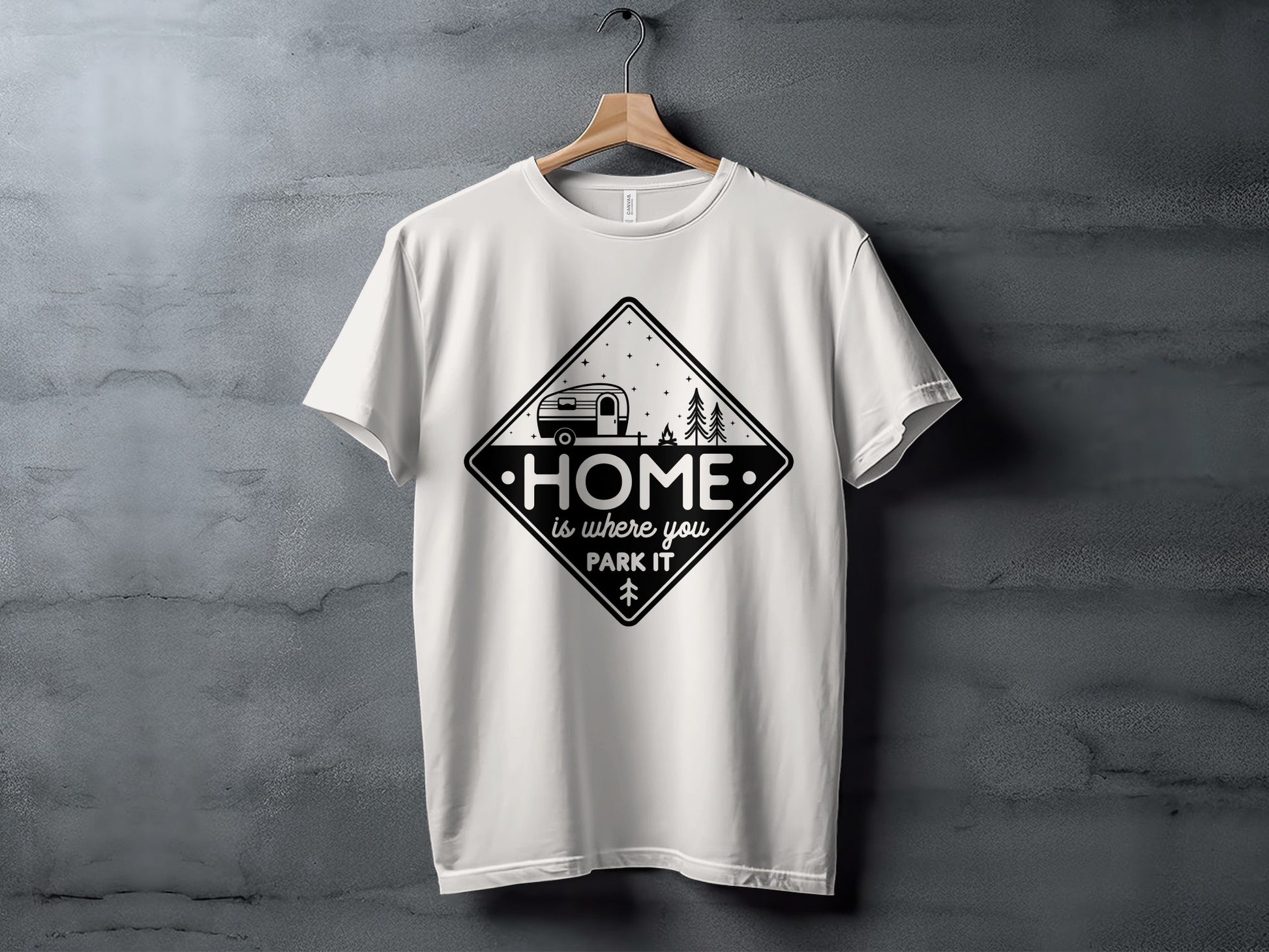 Home Is Where You Park It Camping RV Adventure T-Shirt T-Shirt - Outdoor & Adventure Collection - Mile Marker 16 Gear by Cloud 16 Clothing Co.