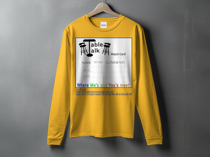 Table Talk Match Card Design Long Sleeve Shirt