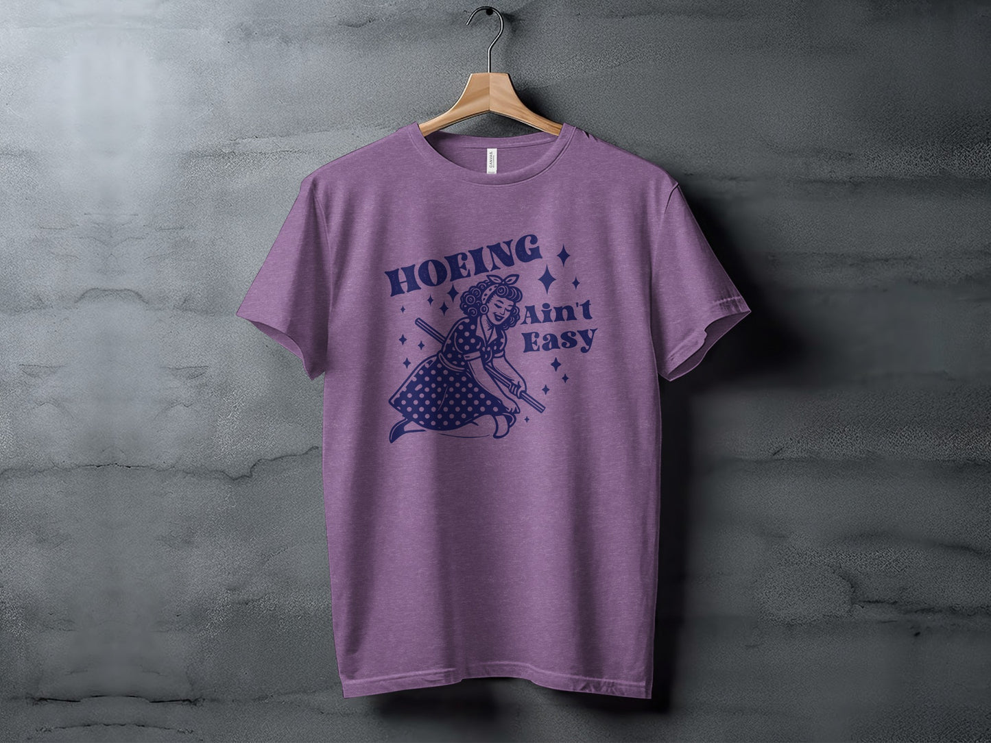 Hoeing Ain't Easy Purple T-Shirt Shop Now Trending