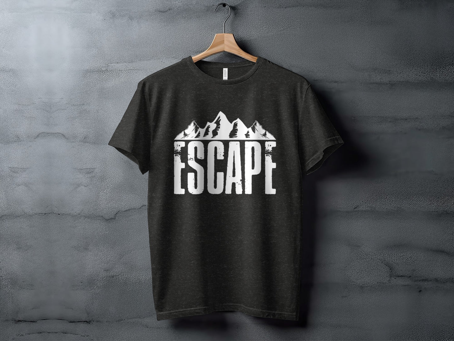 Escape Into The Mountains Outdoor Adventure Design T-Shirt T-Shirt - Outdoor & Adventure Collection - Mile Marker 16 Gear by Cloud 16 Clothing Co.