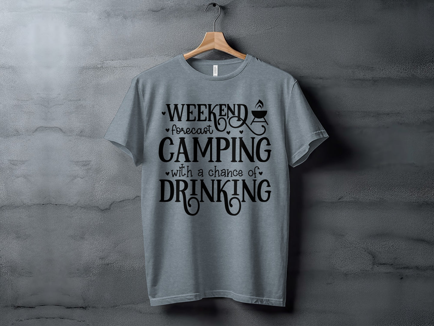 Weekend Forecast Camping With A Chance Of Drinking T-Shirt T-Shirt - Outdoor & Adventure Collection - Mile Marker 16 Gear by Cloud 16 Clothing Co.