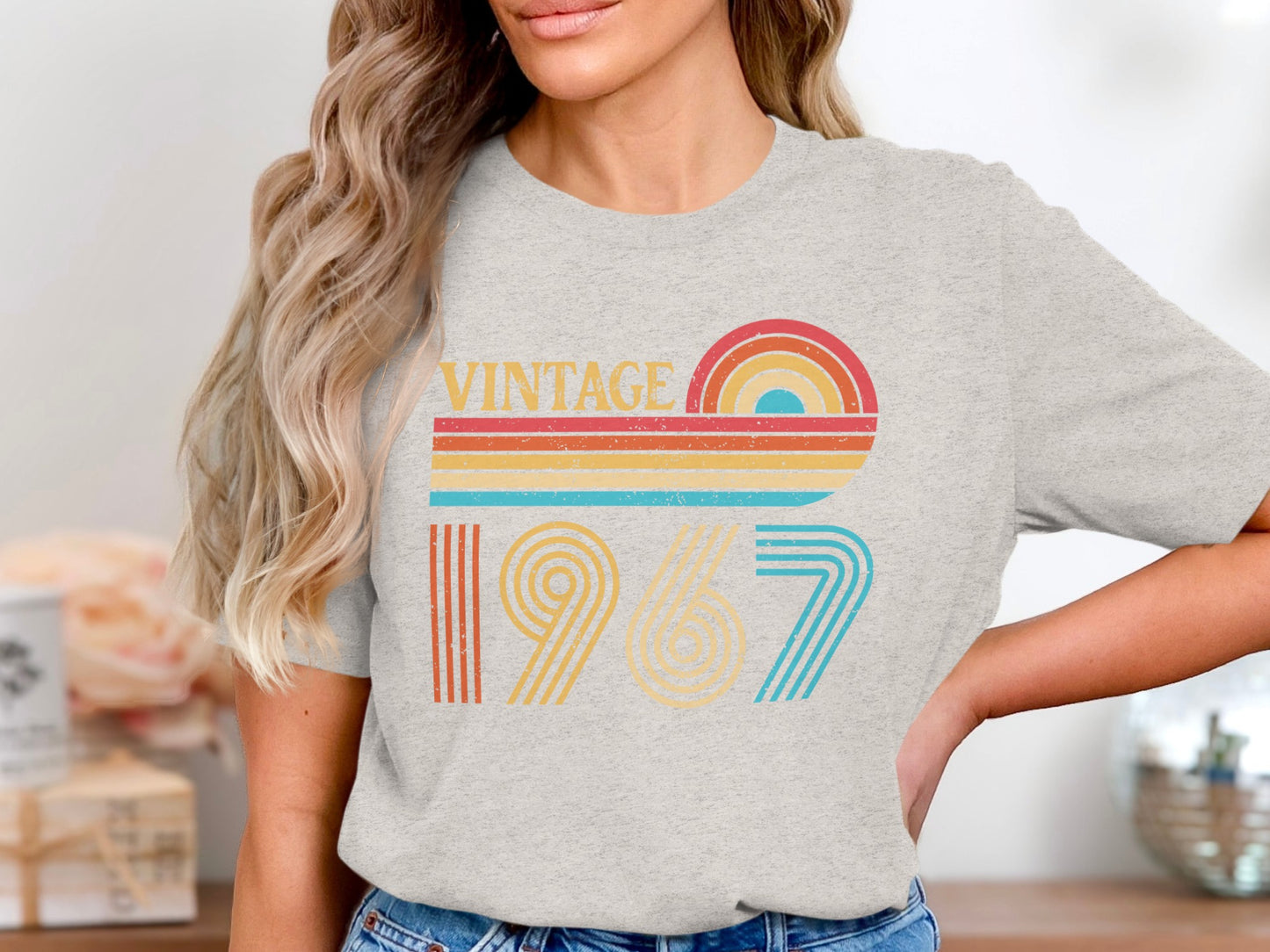 Vintage 1967 Retro Graphic Design T-Shirt