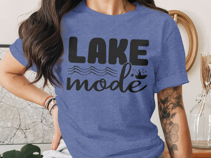 Lake Mode With Fishing Design Graphic Great Outdoors T-Shirt T-Shirt - Outdoor & Adventure Collection - Mile Marker 16 Gear by Cloud 16 Clothing Co.