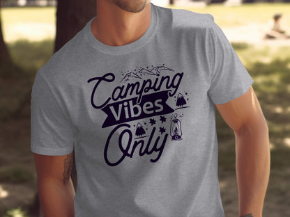 Camping Vibes Only Graphic Adventure Outdoor T-Shirt T-Shirt - Outdoor & Adventure Collection - Mile Marker 16 Gear by Cloud 16 Clothing Co.