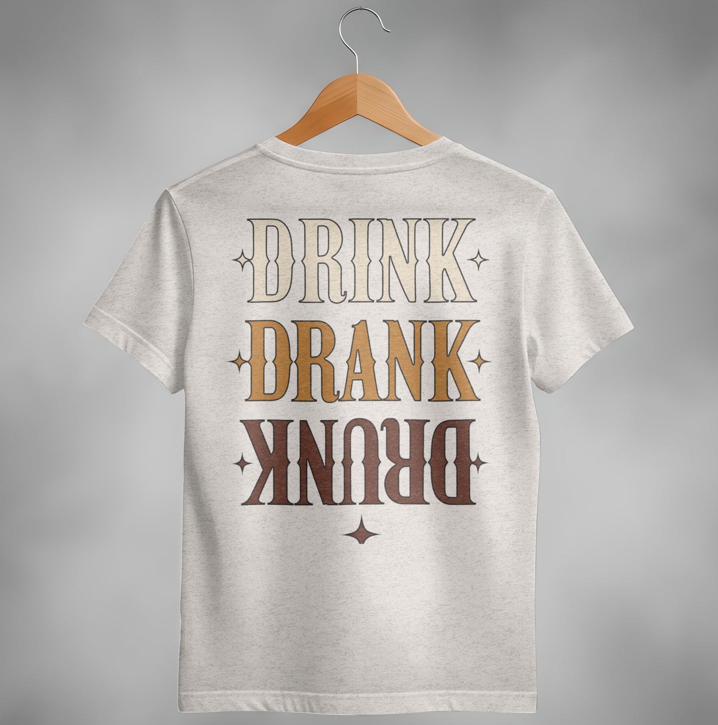 Drink Drank Drunk Retro Style Funny Drinking Design T-Shirt T-shirt - Scrappy Malone's Bar 100-Proof Humor - Cloud 16 Clothing Co.