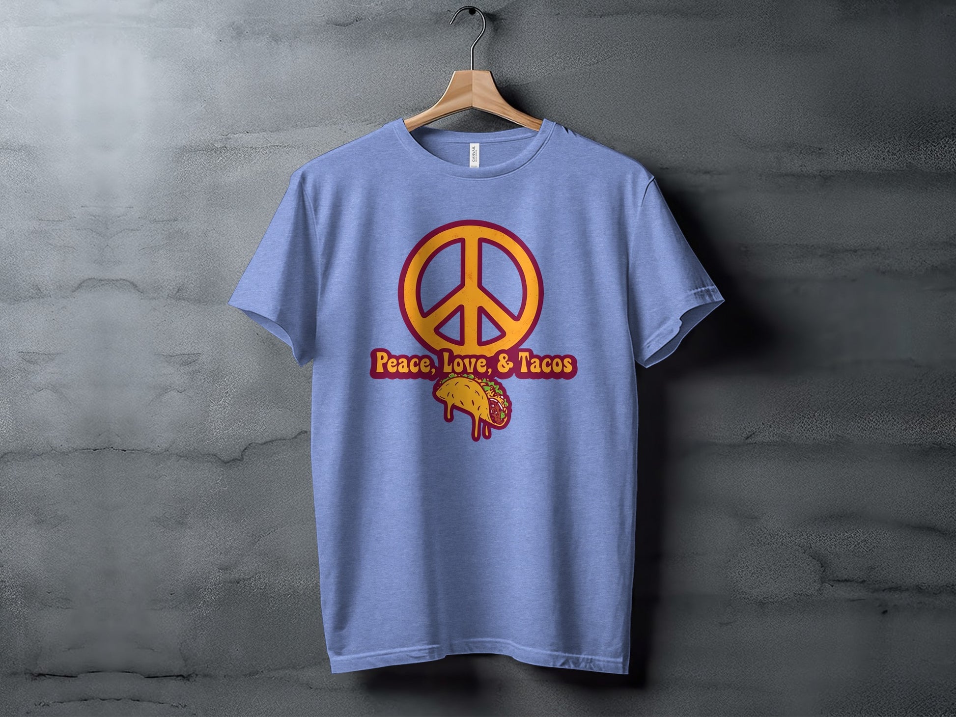 Peace Love & Tacos Graphic T-Shirt Fun Casual Tee