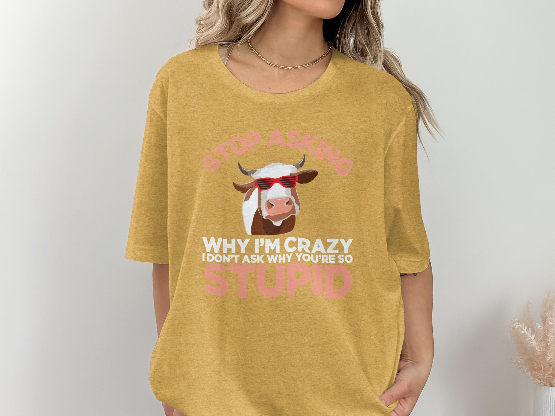 Stop Asking Why I'm Crazy Funny Quote T-shirt