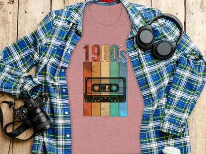1980s Cassette Tape Graphic Tee Retro Vibes T-shirt