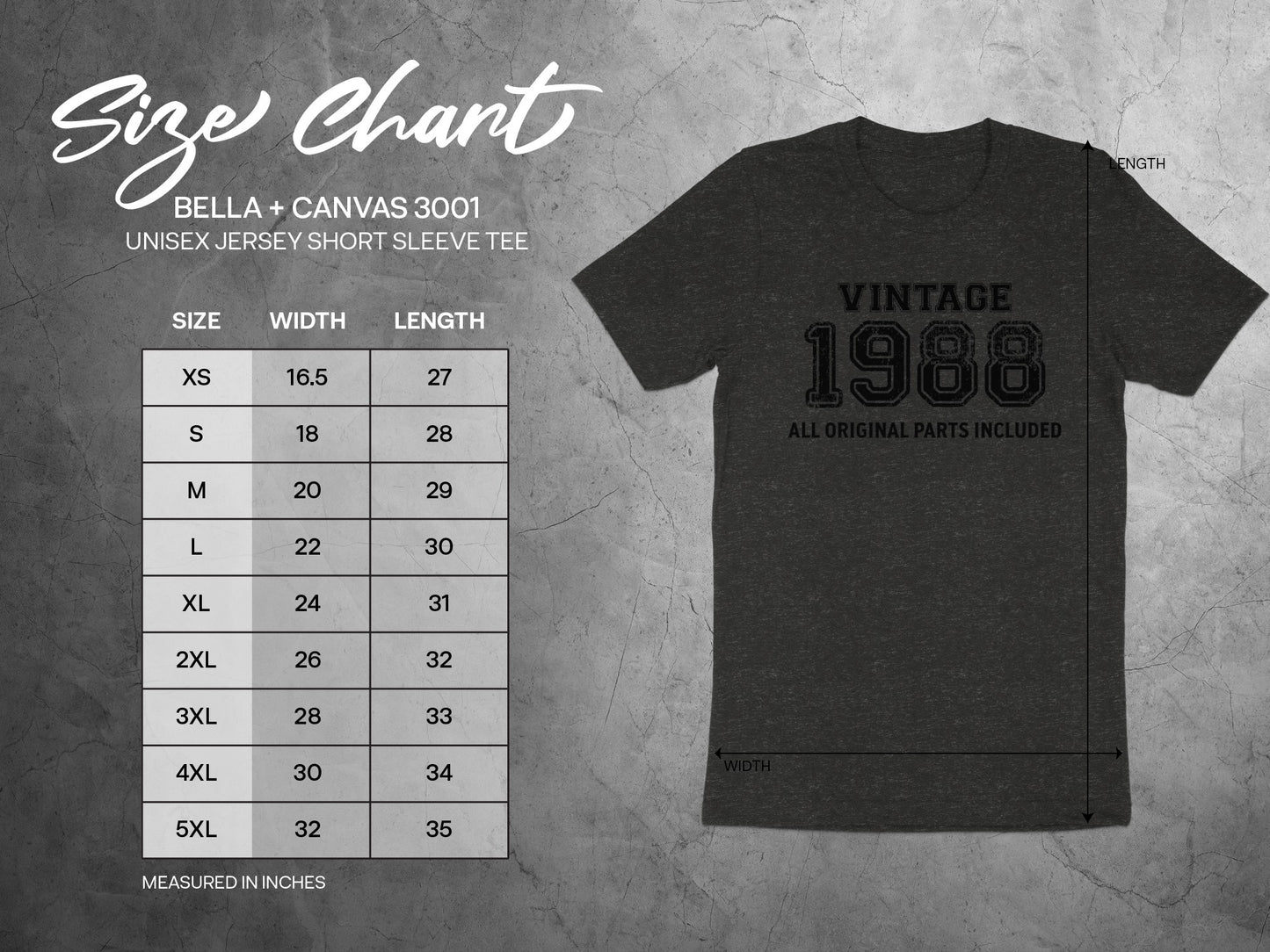 Vintage 1988 All Original Parts Graphic T-Shirt