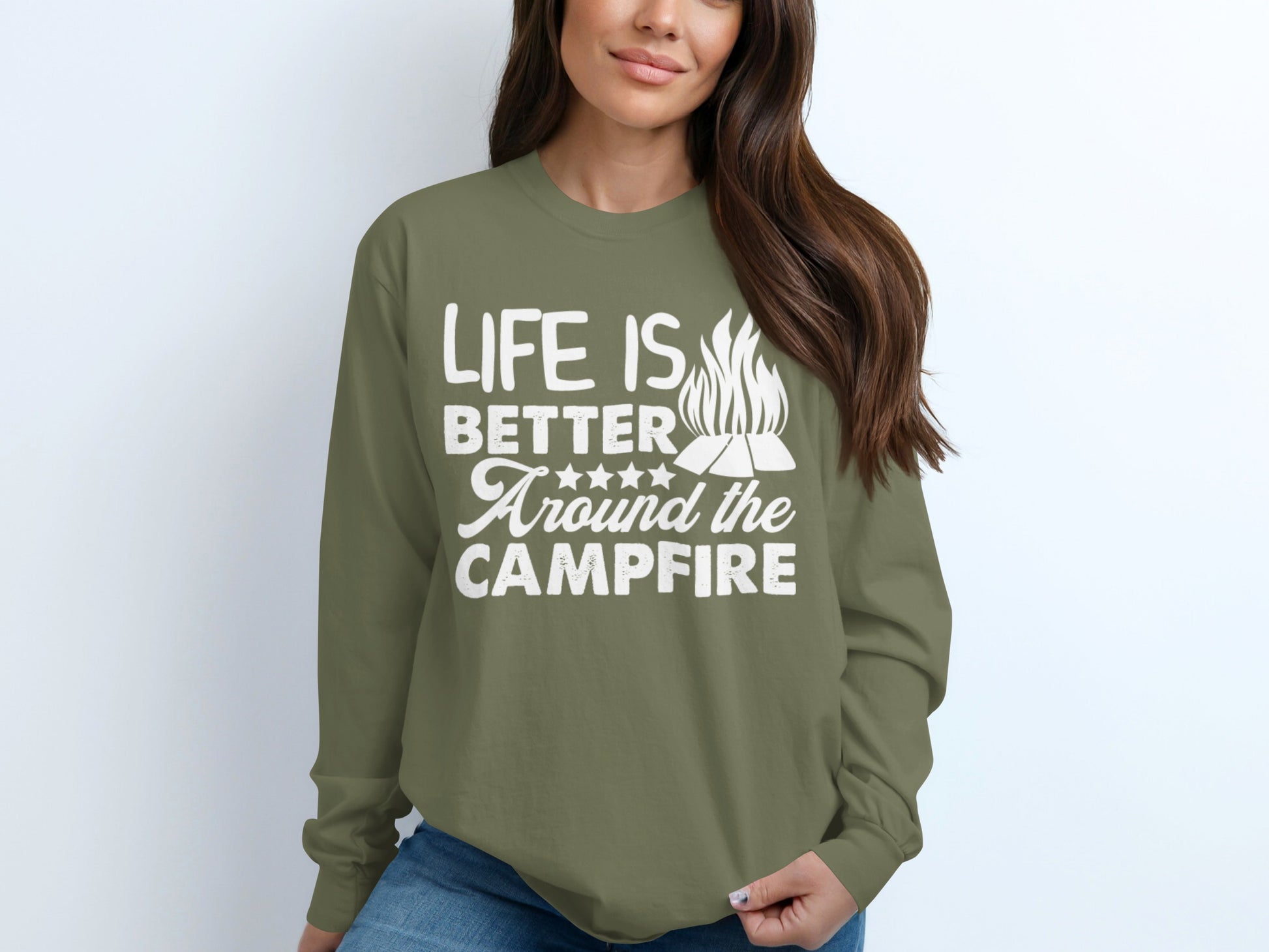 Life Is Better Around The Campfire Long Sleeve Shirt