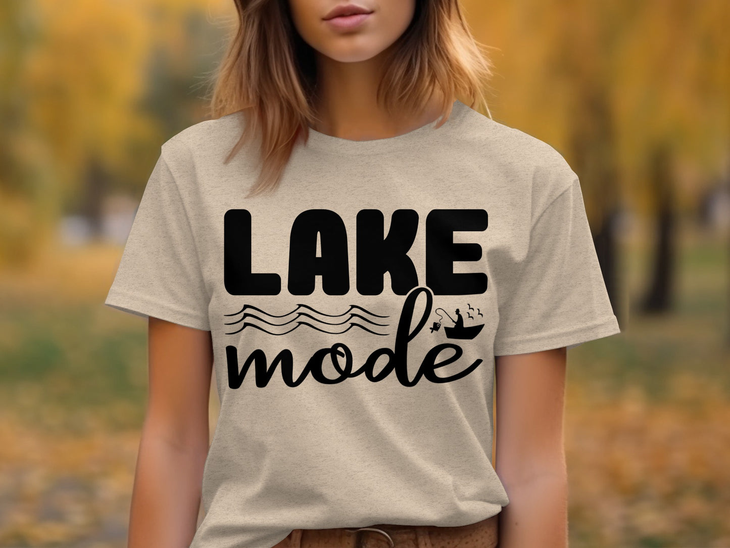Lake Mode With Fishing Design Graphic Great Outdoors T-Shirt T-Shirt - Outdoor & Adventure Collection - Mile Marker 16 Gear by Cloud 16 Clothing Co.