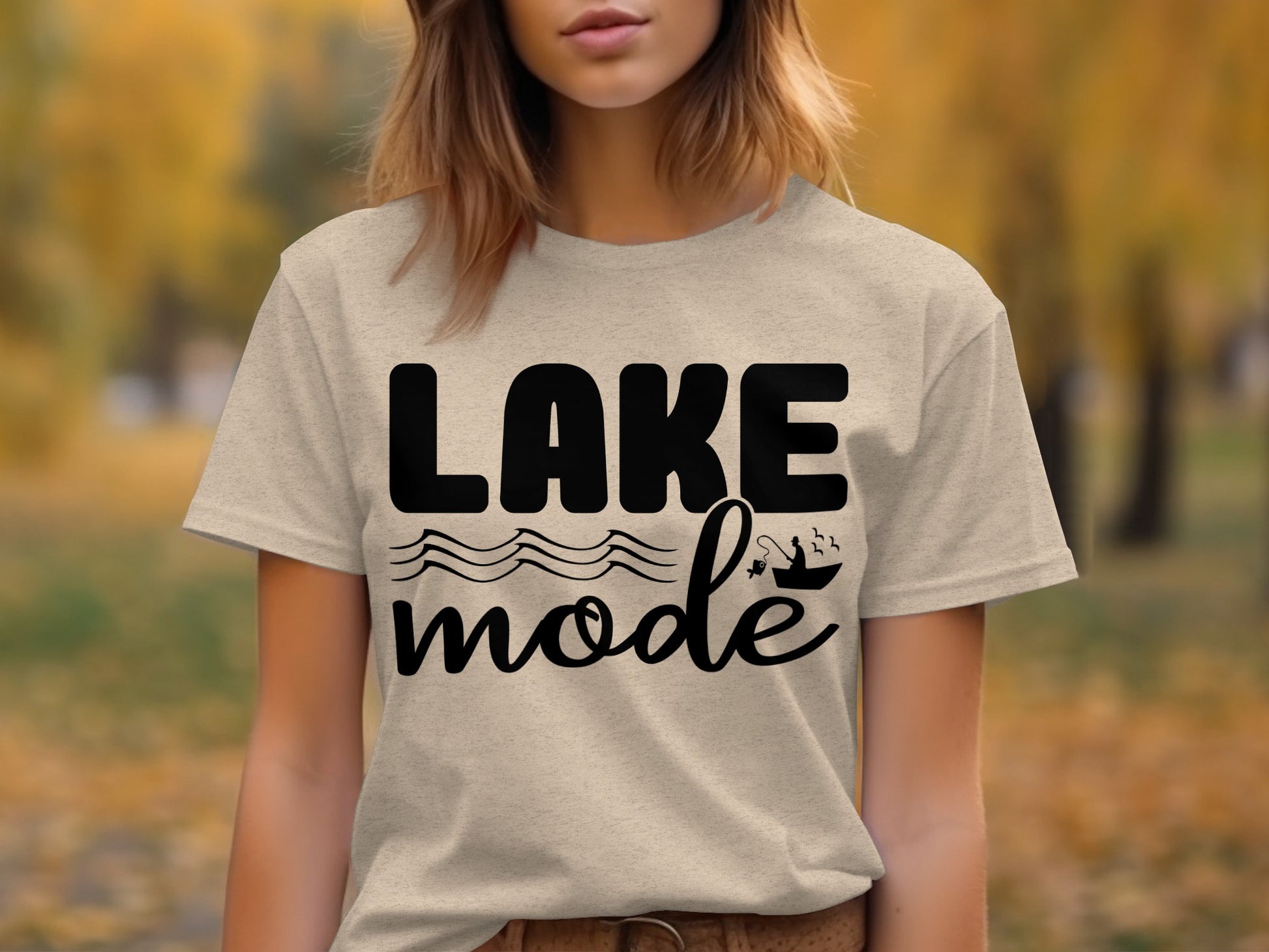 Lake Mode With Fishing Design Graphic Great Outdoors T-Shirt T-Shirt - Outdoor & Adventure Collection - Mile Marker 16 Gear by Cloud 16 Clothing Co.