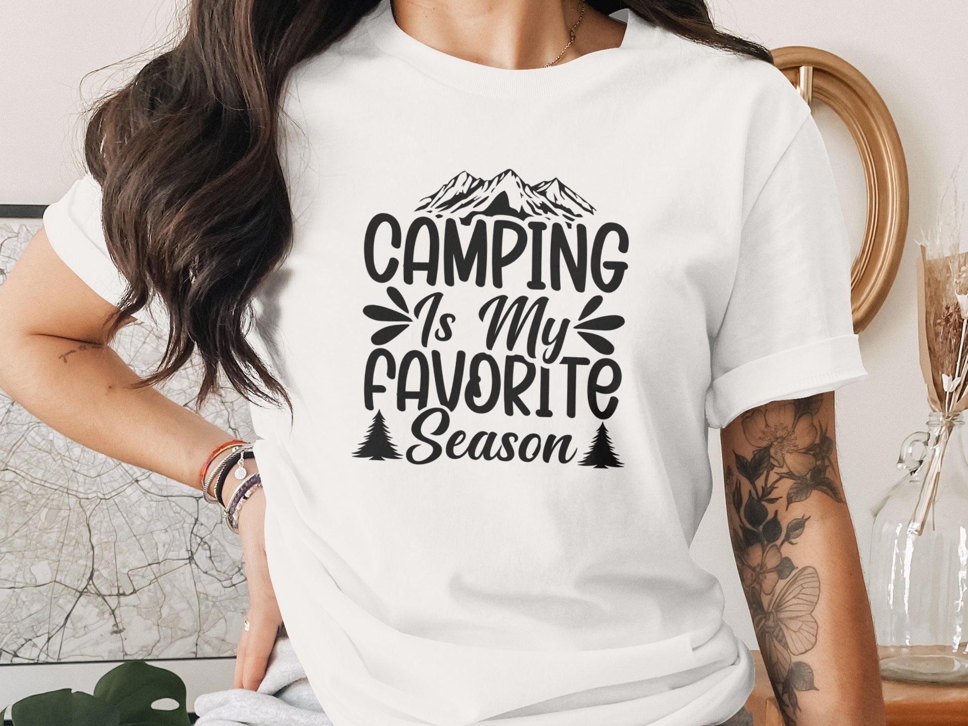 Camping Is My Favorite Season Graphic Outdoor Adventure T-Shirt T-Shirt - Outdoor & Adventure Collection - Mile Marker 16 Gear by Cloud 16 Clothing Co.