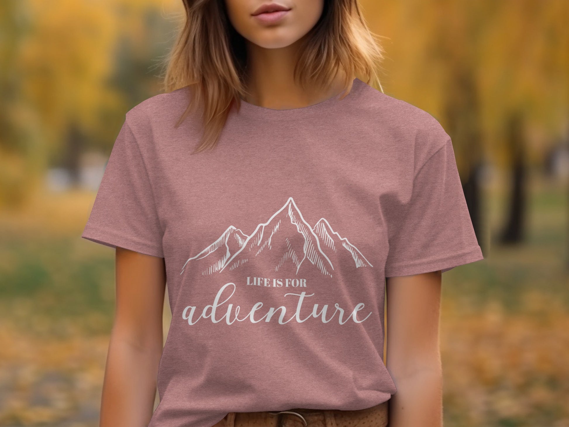 Life Is For Adventure Mountains Graphic Illustration T-Shirt T-Shirt - Outdoor & Adventure Collection - Mile Marker 16 Gear by Cloud 16 Clothing Co.