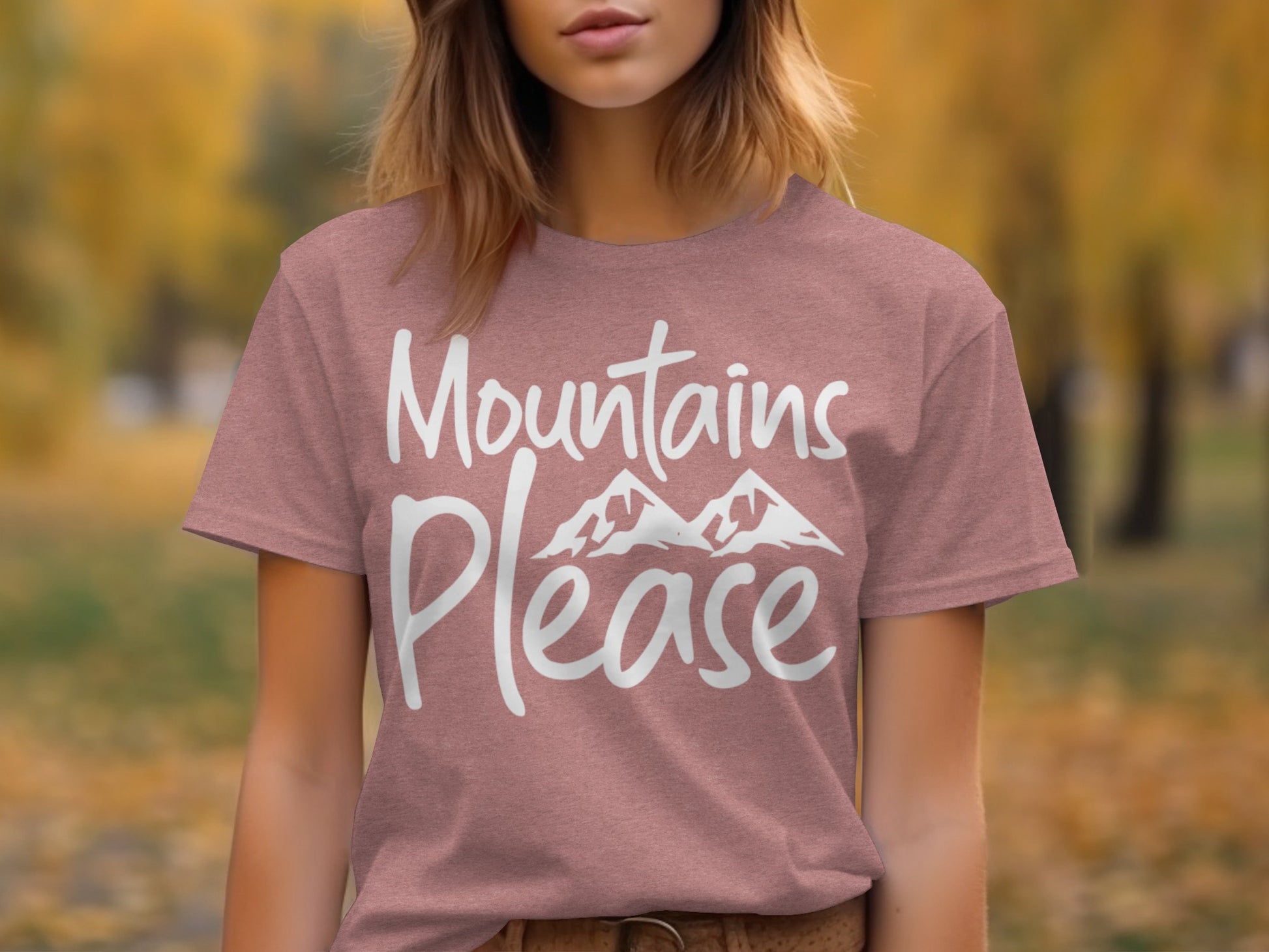 Mountains Please Design Stylish Nature Lover T-Shirt T-Shirt - Outdoor & Adventure Collection - Mile Marker 16 Gear by Cloud 16 Clothing Co.