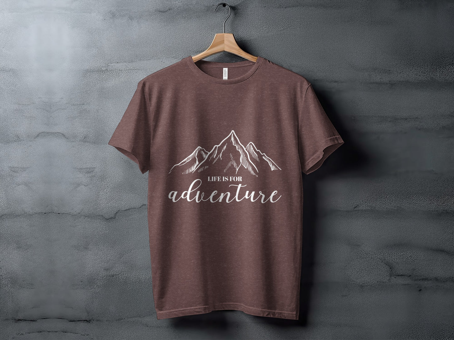 Life Is For Adventure Mountains Graphic Illustration T-Shirt T-Shirt - Outdoor & Adventure Collection - Mile Marker 16 Gear by Cloud 16 Clothing Co.