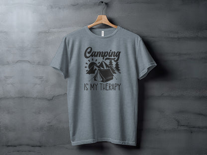 Camping Is My Therapy Nature Lover Outdoor Camping T-Shirt T-Shirt - Outdoor & Adventure Collection - Mile Marker 16 Gear by Cloud 16 Clothing Co.
