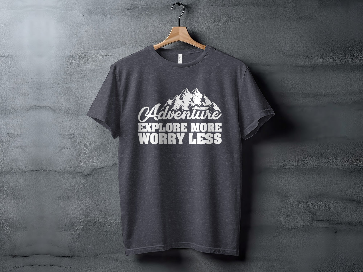 Adventure Explore More Worry Less Mountain Graphic T-Shirt T-Shirt - Outdoor & Adventure Collection - Mile Marker 16 Gear by Cloud 16 Clothing Co.