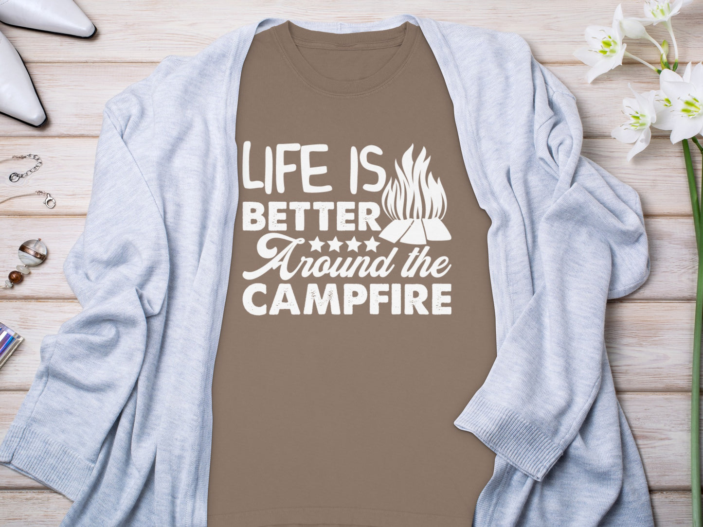 Life Is Better Around The Campfire Graphic T-Shirt