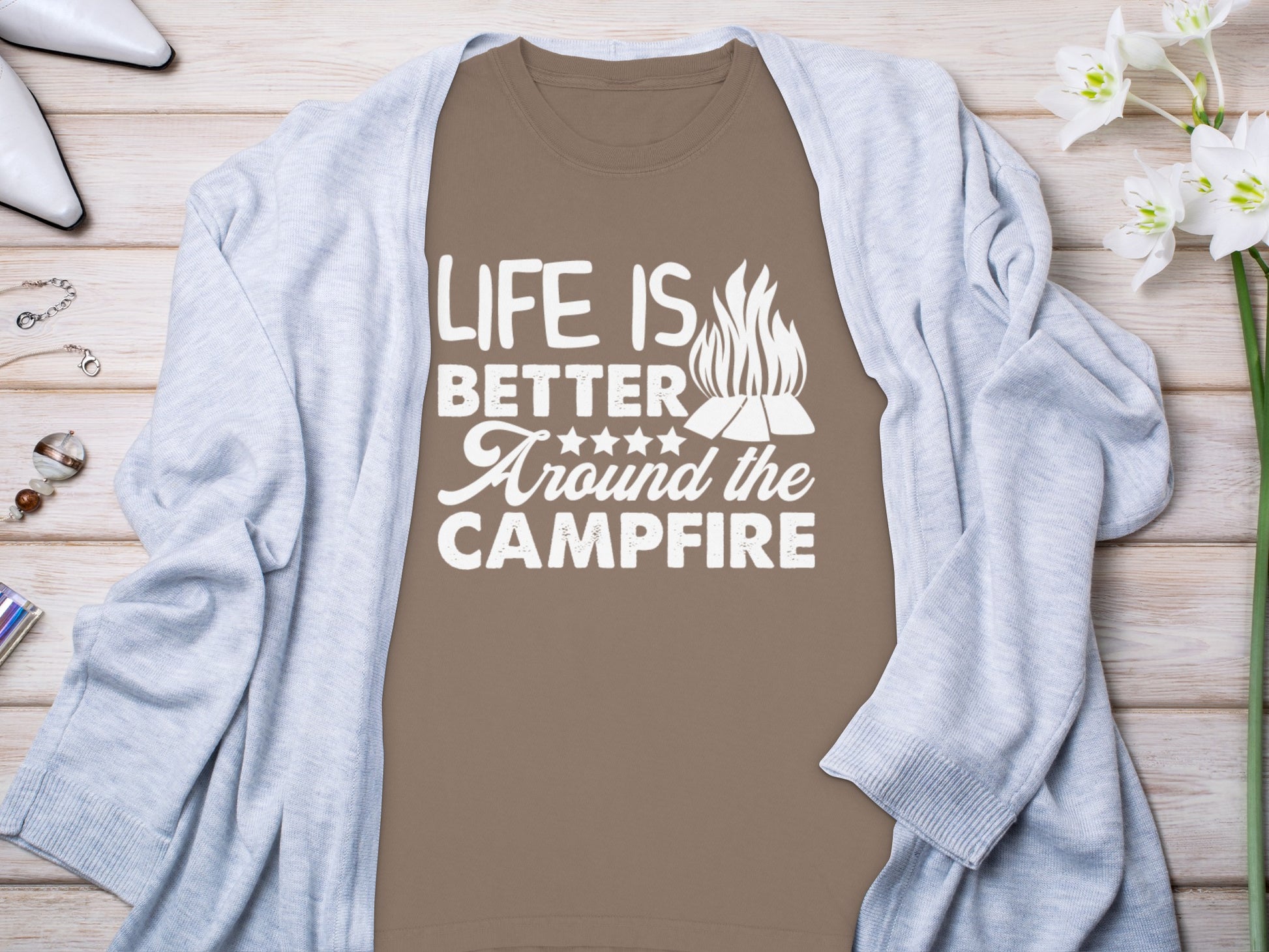 Life Is Better Around The Campfire Graphic T-Shirt
