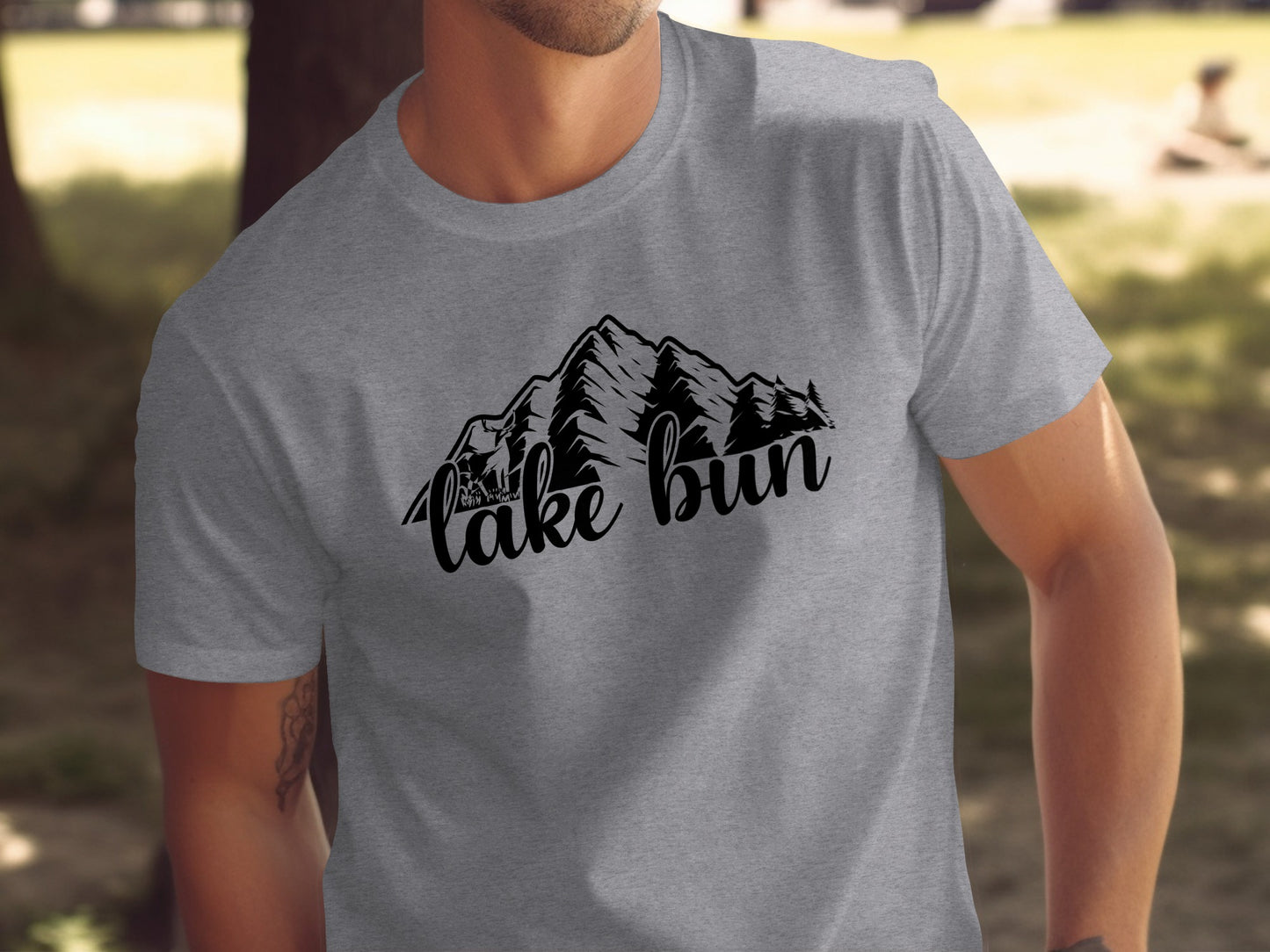 Lake Bun Mountains Nature Lover Graphic Design T-Shirt T-Shirt - Outdoor & Adventure Collection - Mile Marker 16 Gear by Cloud 16 Clothing Co.