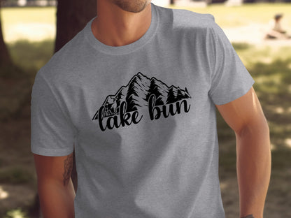 Lake Bun Mountains Nature Lover Graphic Design T-Shirt T-Shirt - Outdoor & Adventure Collection - Mile Marker 16 Gear by Cloud 16 Clothing Co.