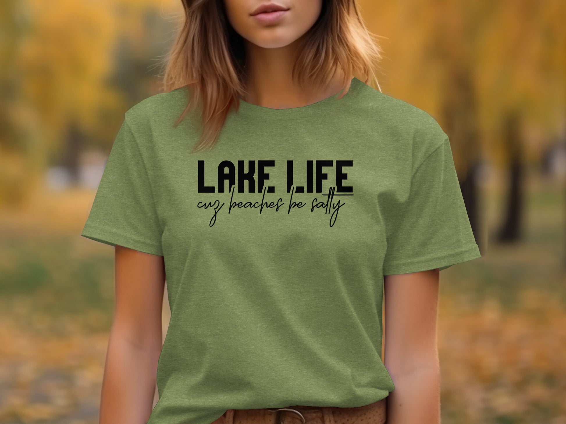 Lake Life Cuz Beaches Be Salty Funny Statement T-Shirt T-Shirt - Outdoor & Adventure Collection - Mile Marker 16 Gear by Cloud 16 Clothing Co.