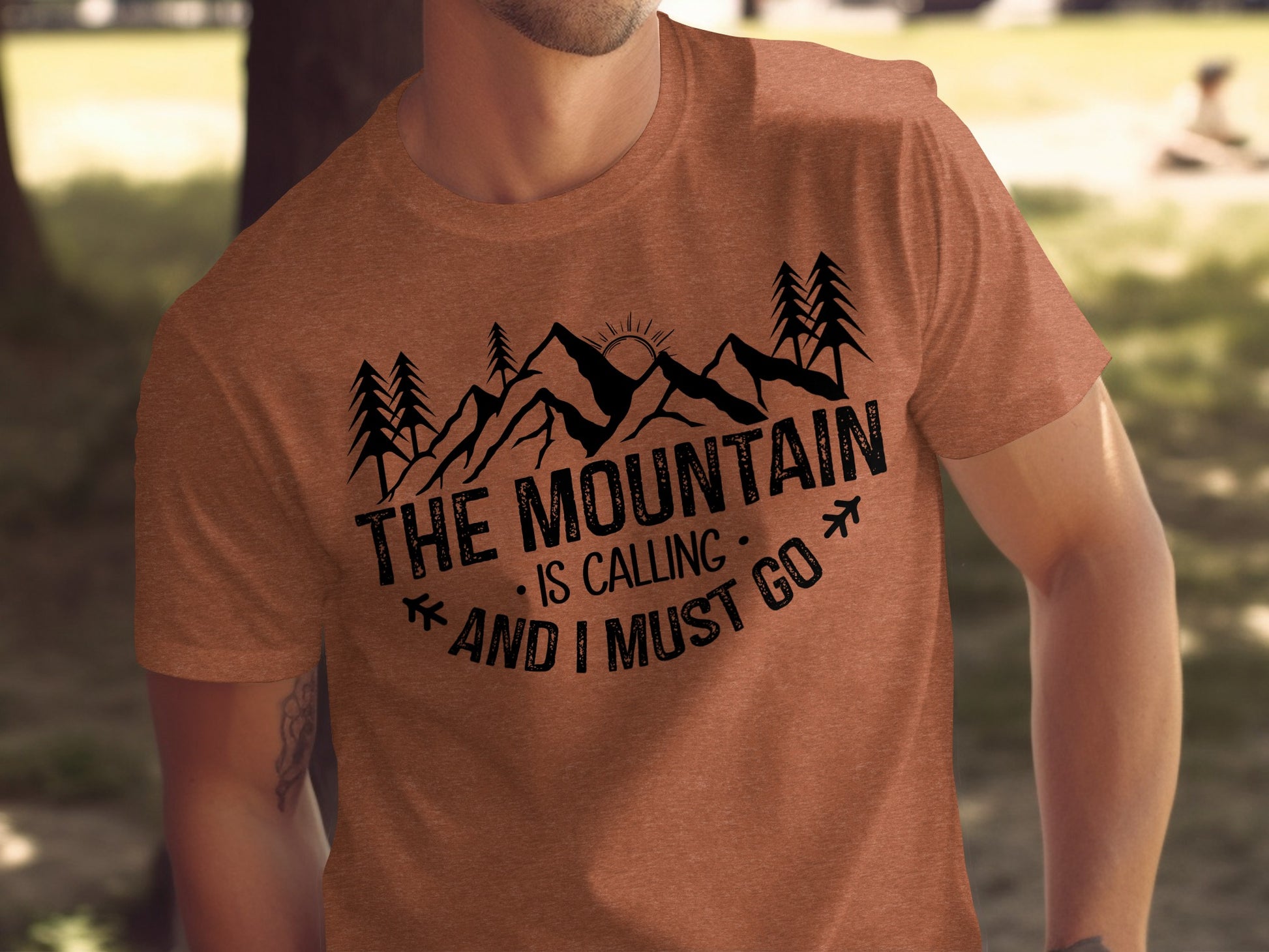 The Mountain Is Calling And I Must Go Great Outdoors T-Shirt T-Shirt - Outdoor & Adventure Collection - Mile Marker 16 Gear by Cloud 16 Clothing Co.
