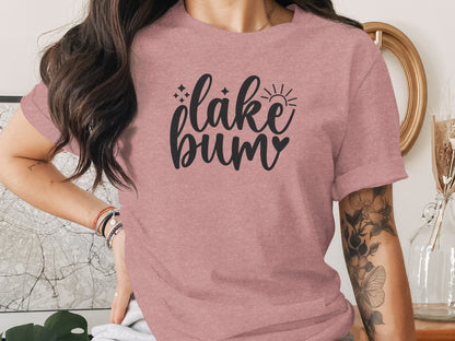 Lake Bum Sunshine Graphic Design Simple T-Shirt T-Shirt - Outdoor & Adventure Collection - Mile Marker 16 Gear by Cloud 16 Clothing Co.