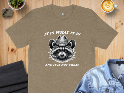 It Is What It Is And It Is Not Great Raccoon Shirt