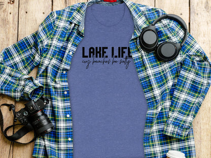 Lake Life Cuz Beaches Be Salty Funny Statement T-Shirt T-Shirt - Outdoor & Adventure Collection - Mile Marker 16 Gear by Cloud 16 Clothing Co.