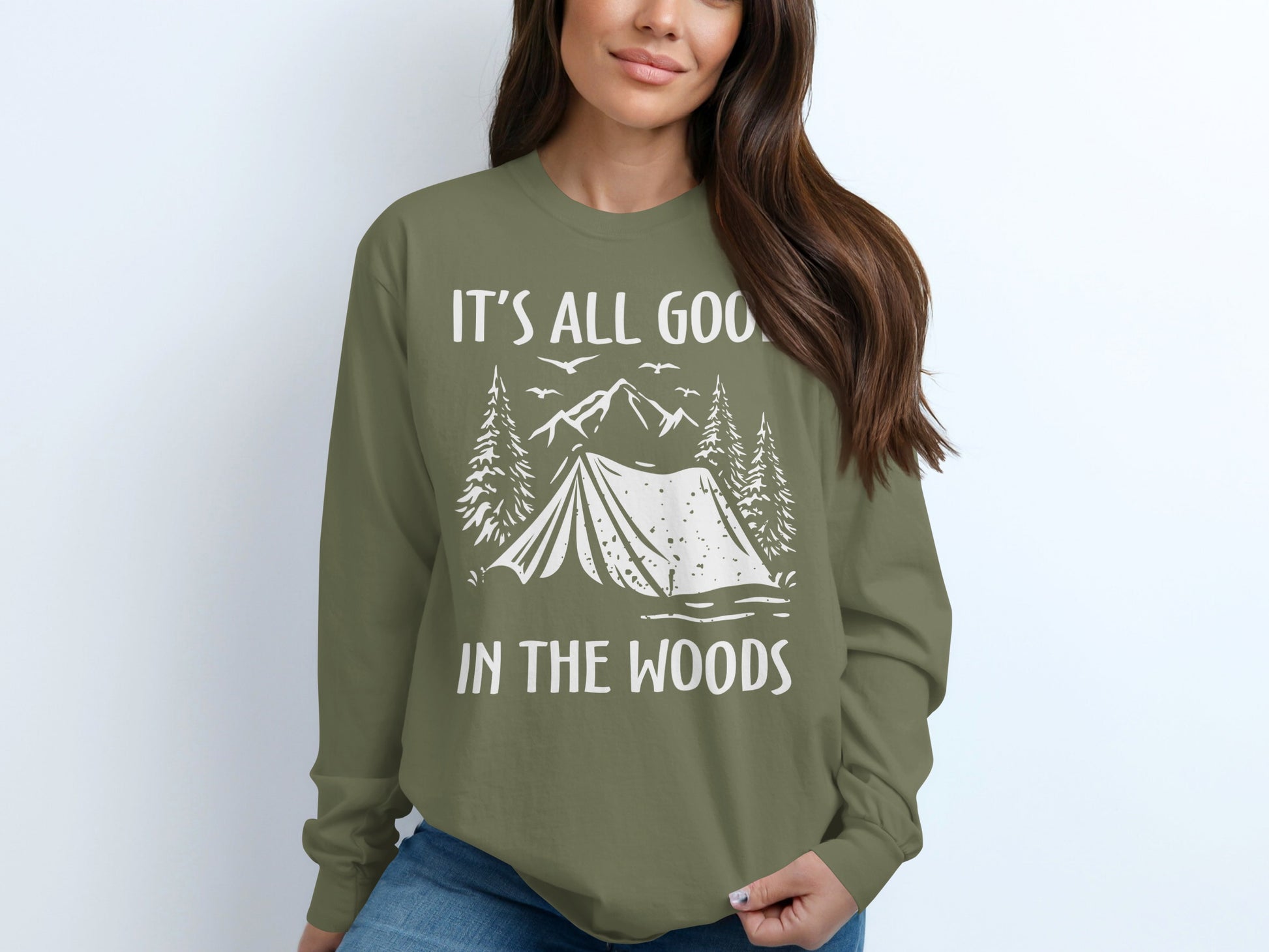 It's All Good In The Woods Camping Long Sleeve Shirt