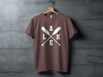 A Lake With Paddle Outdoors Adventure Summer Vacation T-Shirt T-Shirt - Outdoor & Adventure Collection - Mile Marker 16 Gear by Cloud 16 Clothing Co.
