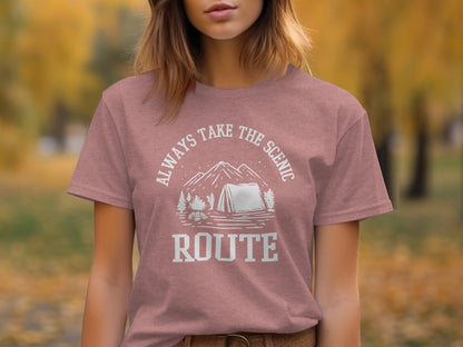 Always Take The Scenic Route Camping Adventure T-Shirt T-Shirt - Outdoor & Adventure Collection - Mile Marker 16 Gear by Cloud 16 Clothing Co.