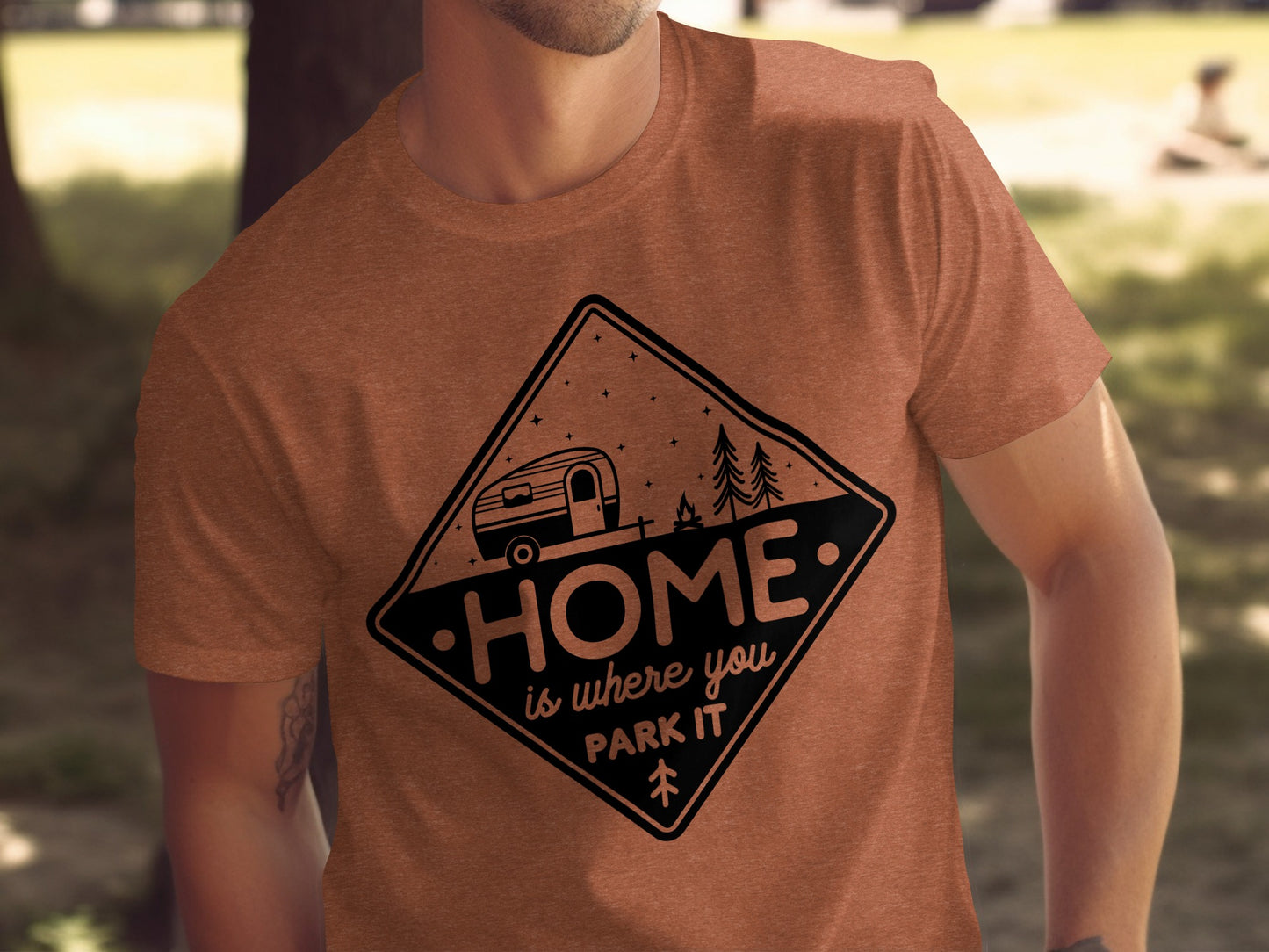 Home Is Where You Park It Camping RV Adventure T-Shirt T-Shirt - Outdoor & Adventure Collection - Mile Marker 16 Gear by Cloud 16 Clothing Co.