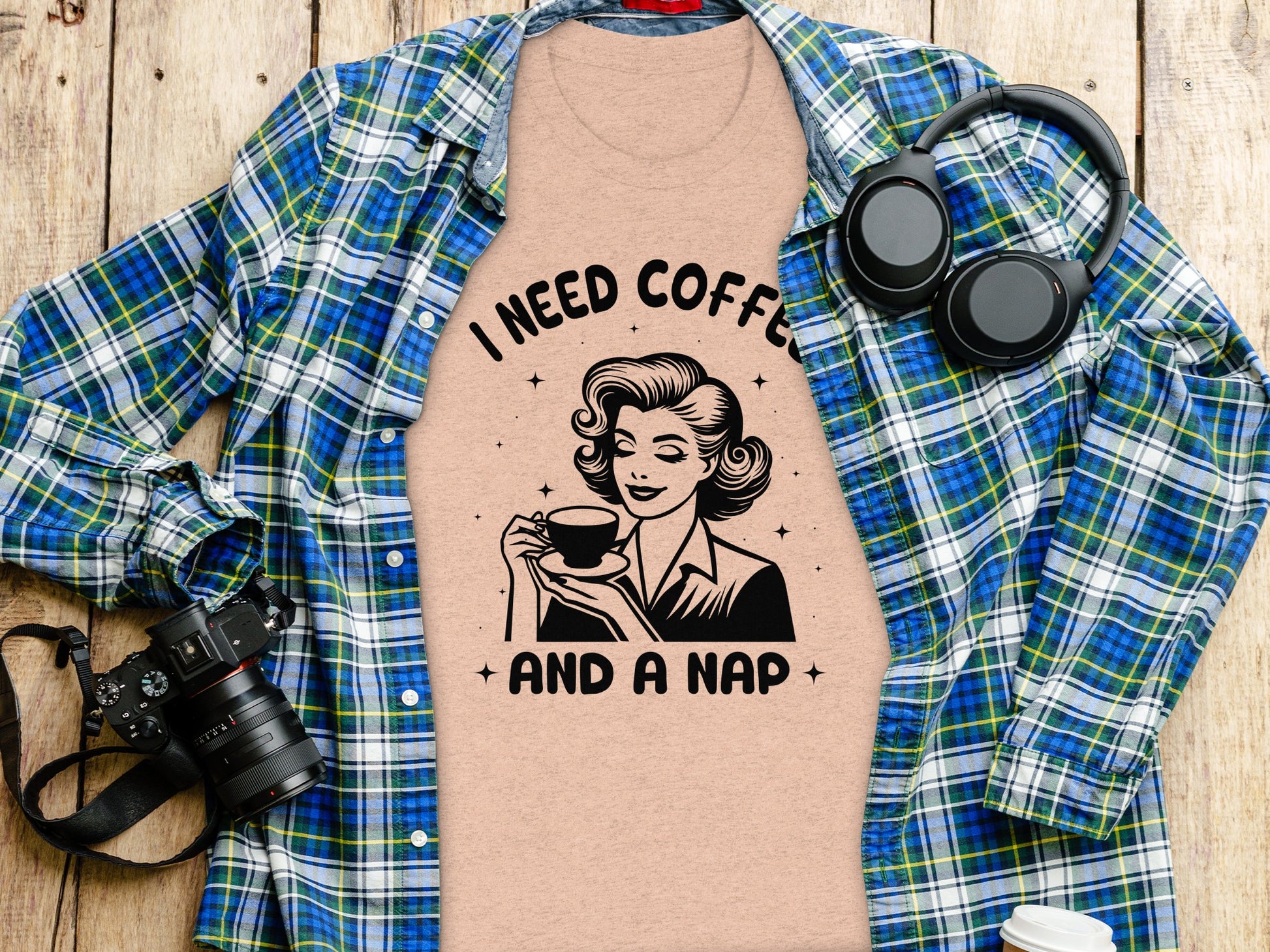 I Need Coffee And A Nap Graphic T-shirt