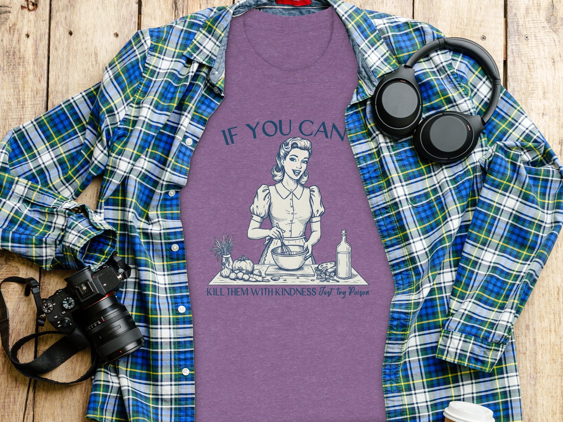 Kill Them with Kindness Just Try Poison Graphic T-Shirt