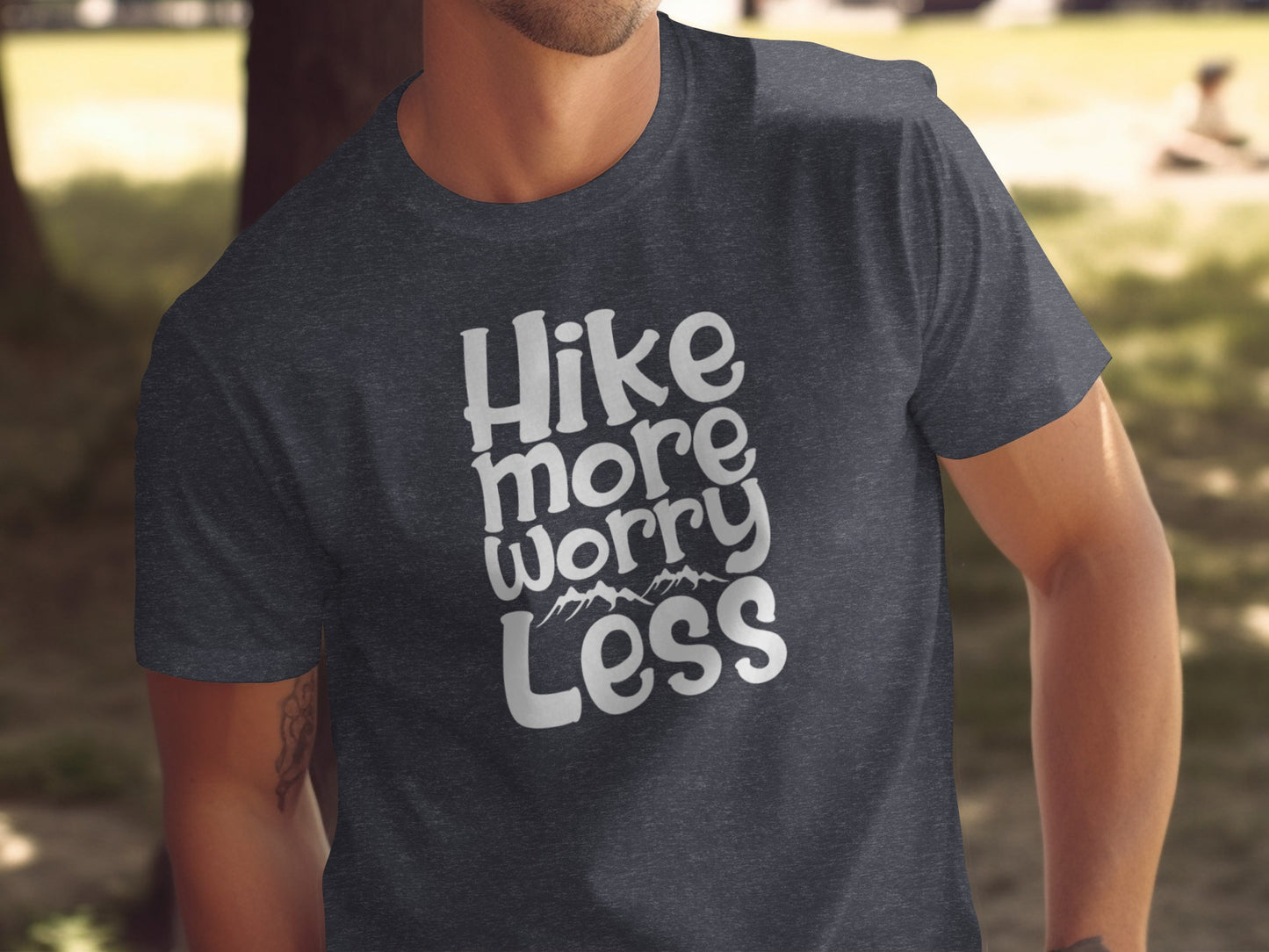 Hike More Worry Less Graphic Design Motivational T-Shirt T-Shirt - Outdoor & Adventure Collection - Mile Marker 16 Gear by Cloud 16 Clothing Co.