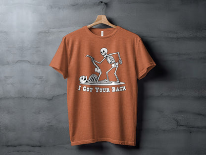 Humorous I Got Your Back Skeleton T-shirt Apparel