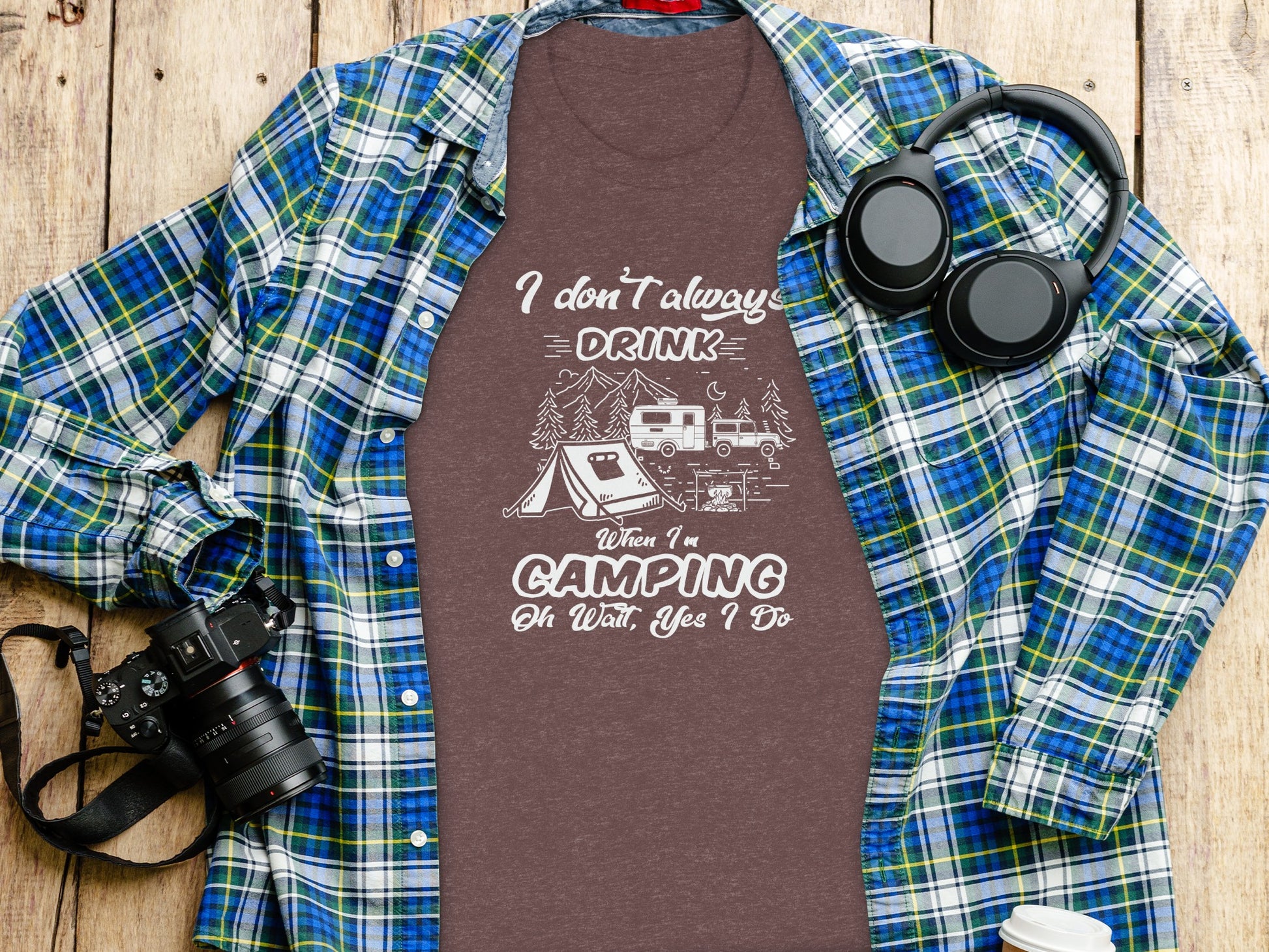I Don't Always Drink When Camping Camping T-Shirt T-Shirt - Outdoor & Adventure Collection - Mile Marker 16 Gear by Cloud 16 Clothing Co.