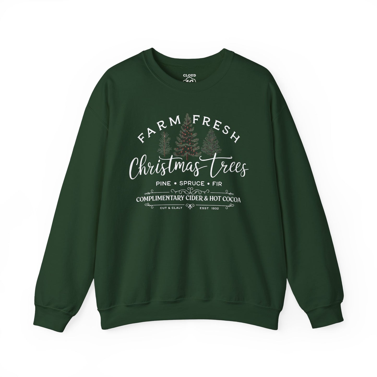 Farm Fresh Christmas Trees Crewneck Sweatshirt